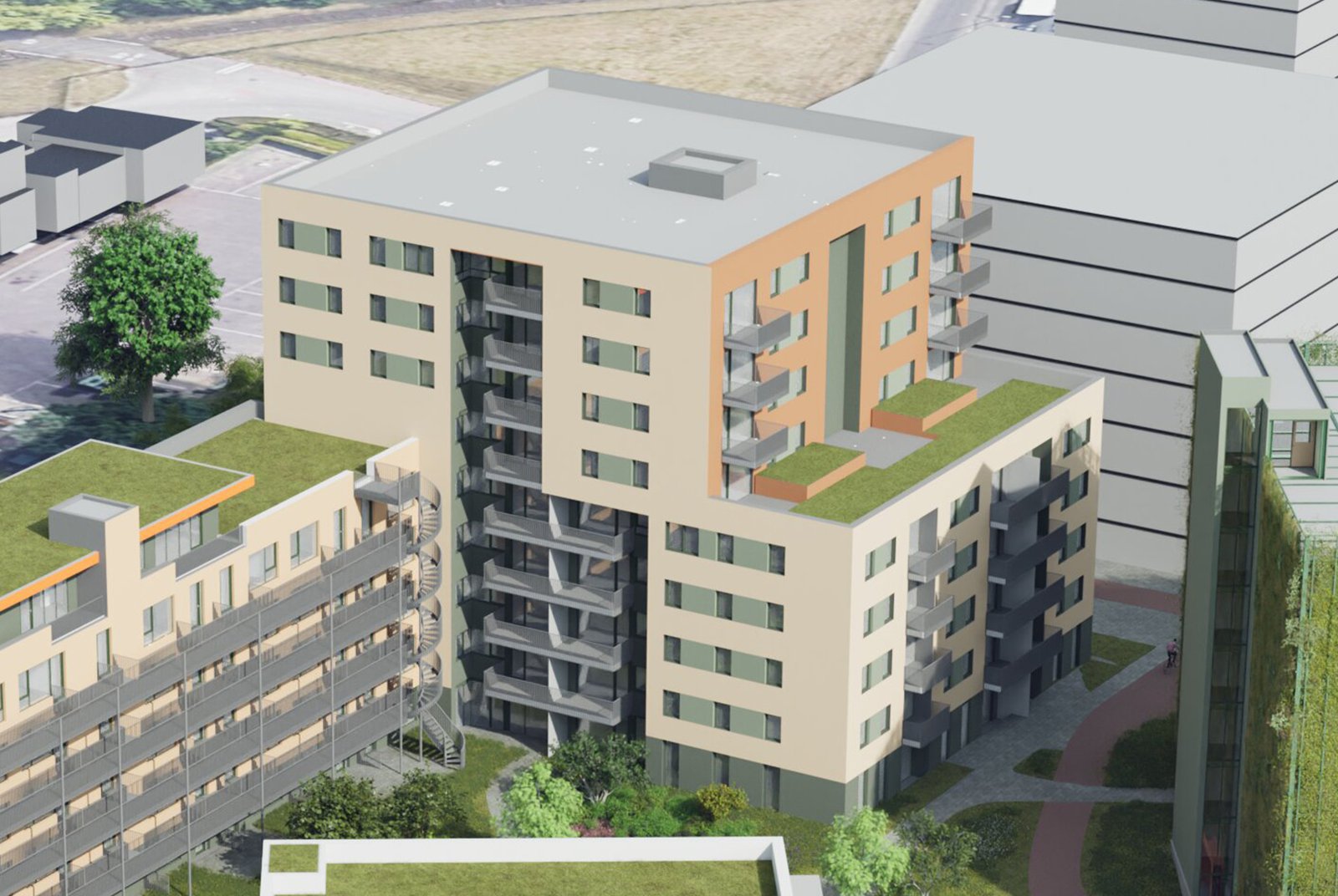 Blok 5 – Appartementen – Achterkant