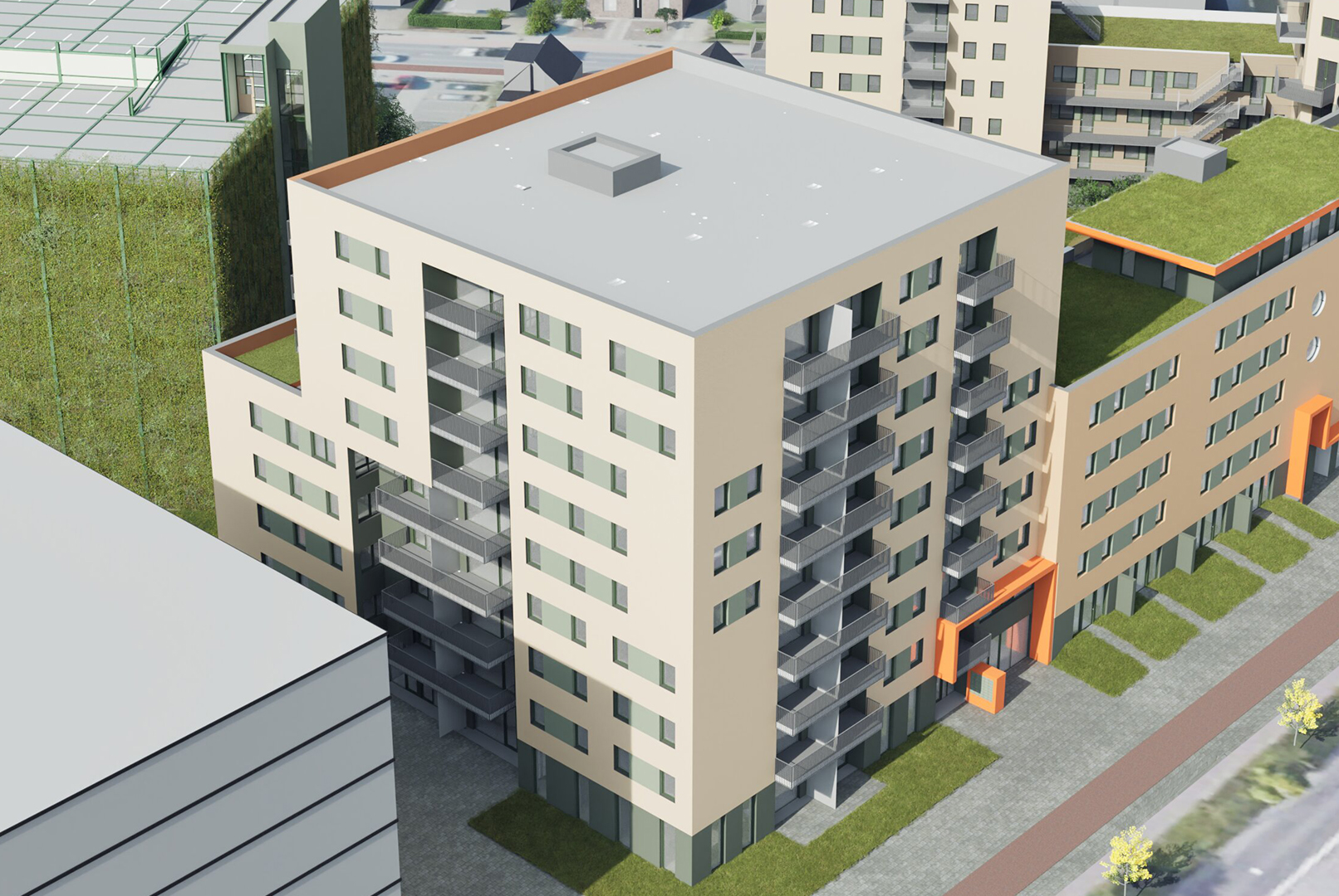 Blok 5 – Appartementen – Voorkant